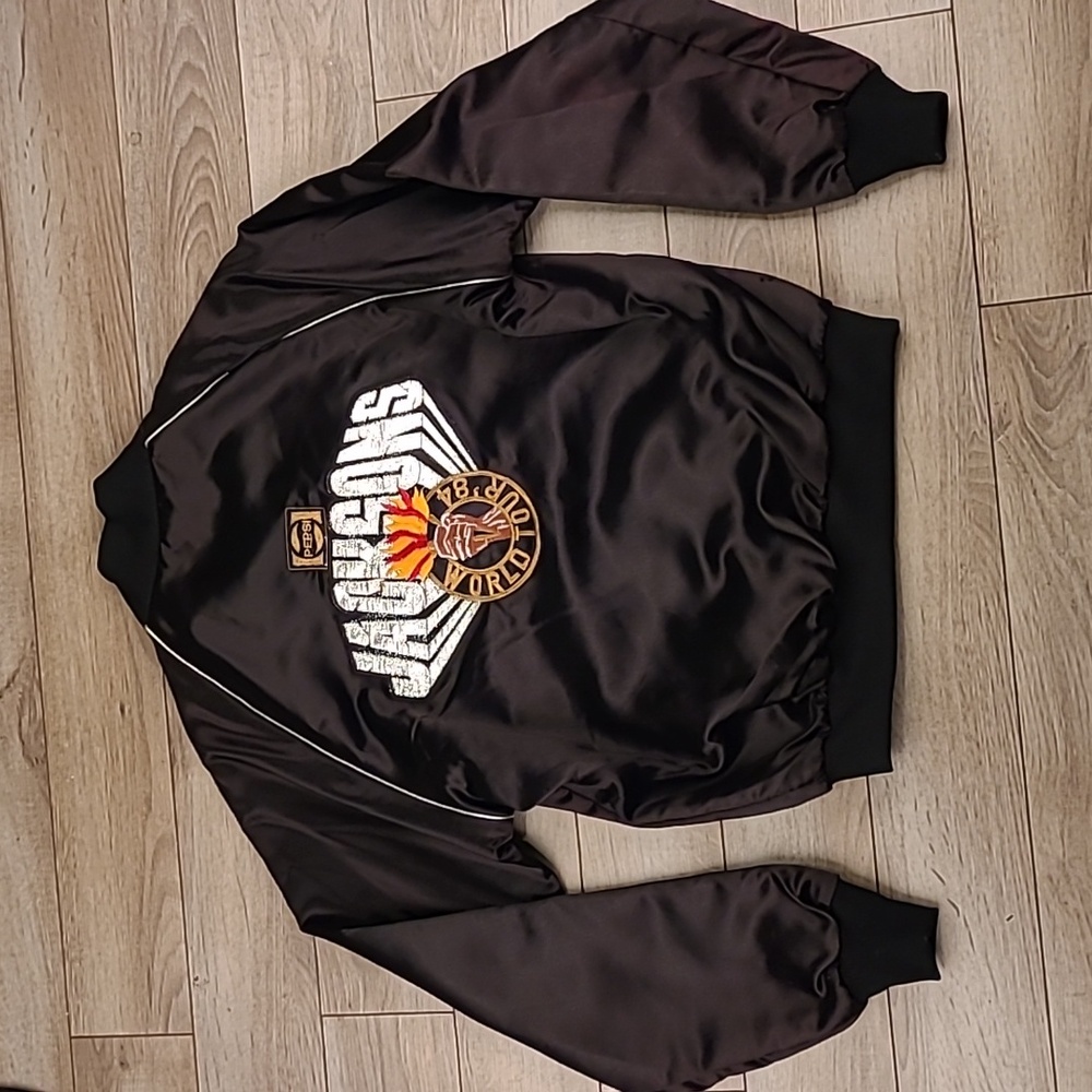 JACKSONS 1984 World Tour Pepsi Embroidered Satin‎ USA S Mens Jacket RARE VTG 80s